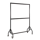 Portant double extra fort noir 150 cm lxhxp 150x180x54 cm