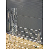 Lot de 2 corbeilles en zinc sur roulettes 50x80x80,5 cm