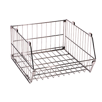 Corbeille fil 50 cm zinc