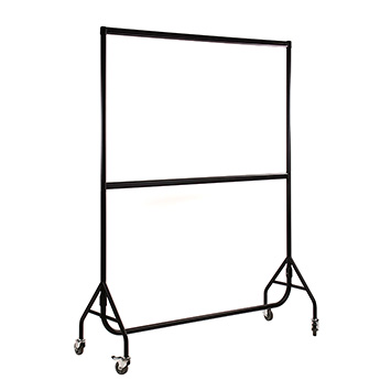 Portant double extra fort noir 150 cm lxhxp 150x180x54 cm