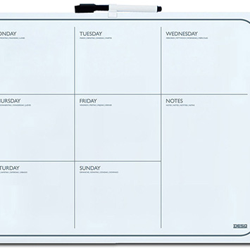 Tableau planning hebdomadaire marqueur 40x50 cm