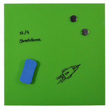 Tableau magnétique en verre Lime Green, 45x45 cm