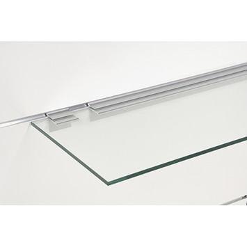 Porte-verre aluminium argent mat 50