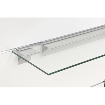 Porte-verre aluminium lourd argent mat 75