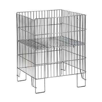 Lot de 4 corbeilles à benne zinc 55 cm