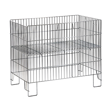 Lot de 2 corbeilles à benne zinc 95 cm