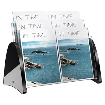 Porte-brochure Parabole A3 - 3 compartiments noir